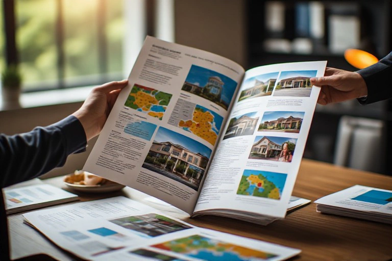 Professional Chamber Guide publication featuring local business listings, community information, maps, and advertising opportunities