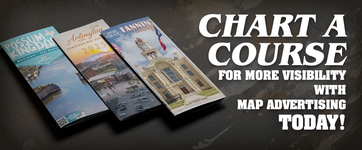 Collection of custom printed maps for businesses, communities, and destinations
