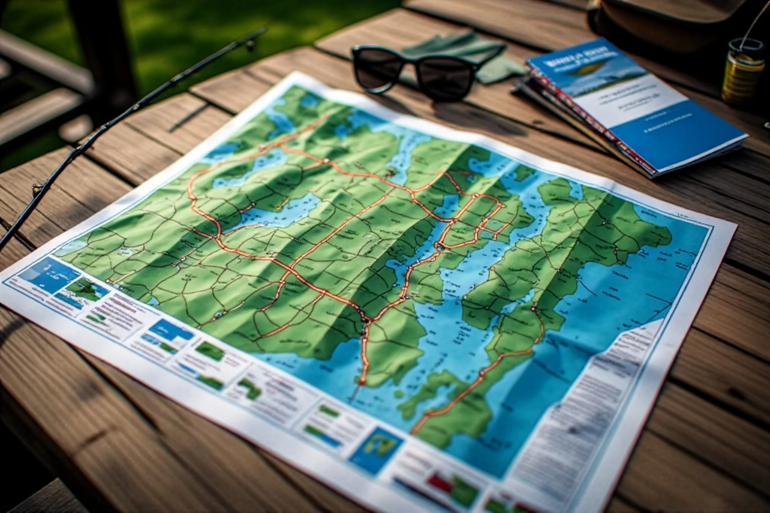 Outdoor recreation map showing custom mapping solutions for businesses and communities